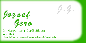 jozsef gero business card